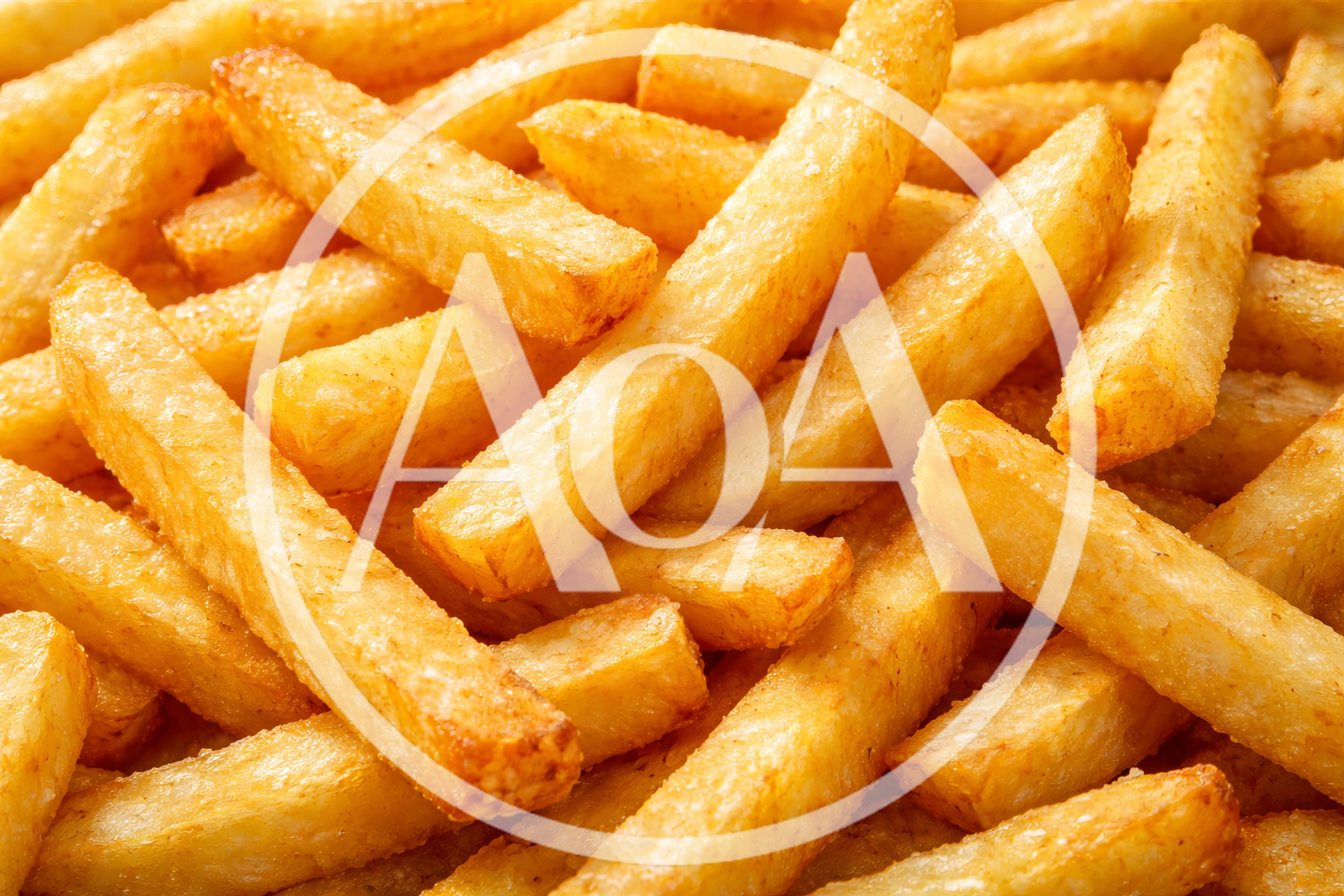 Golden Crispy French Fries Close Up