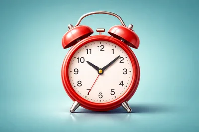 Classic Red Twin Bell Alarm Clock