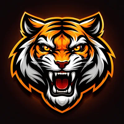 Fierce Tiger Head Mascot Logo Design
