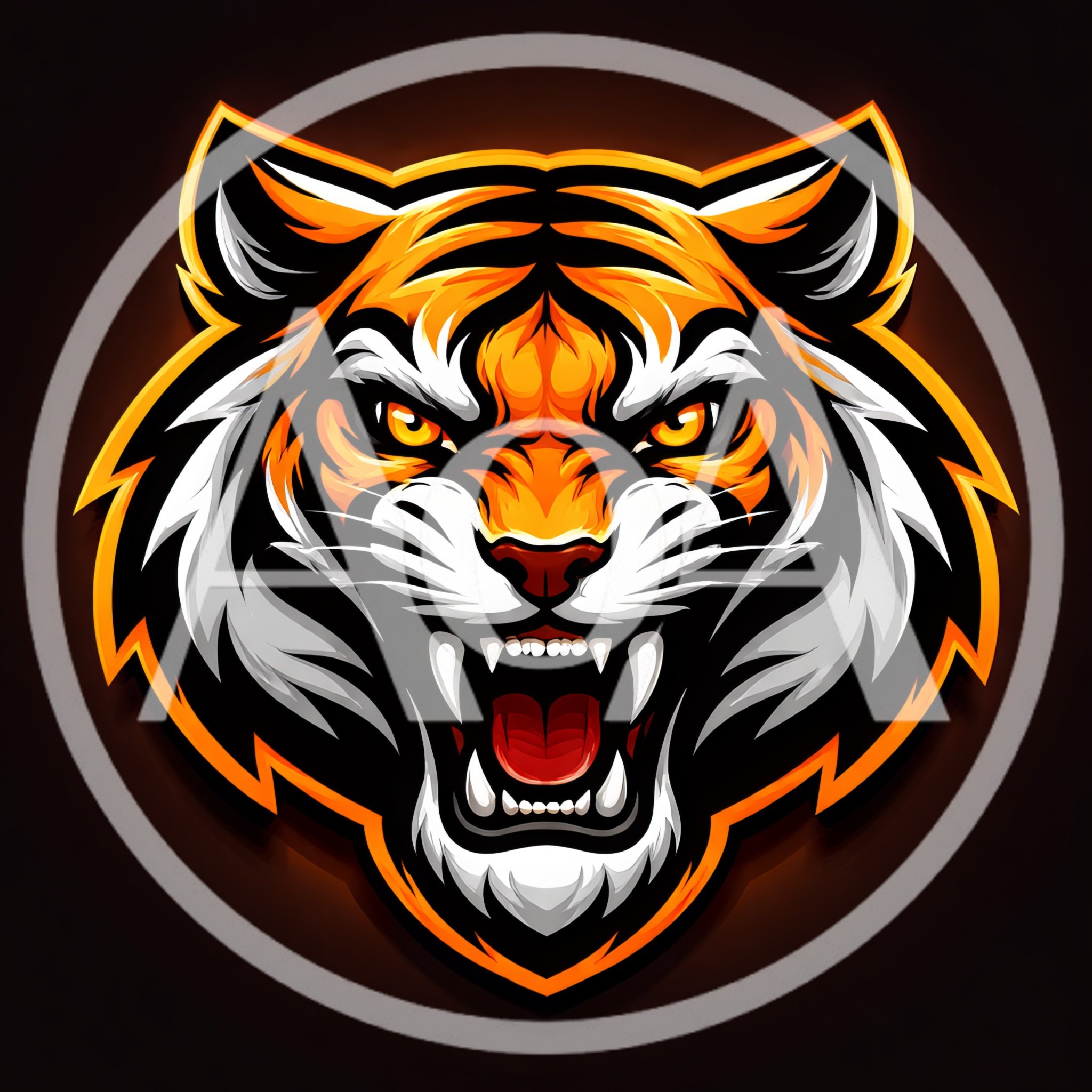 Fierce Tiger Head Mascot Logo Design
