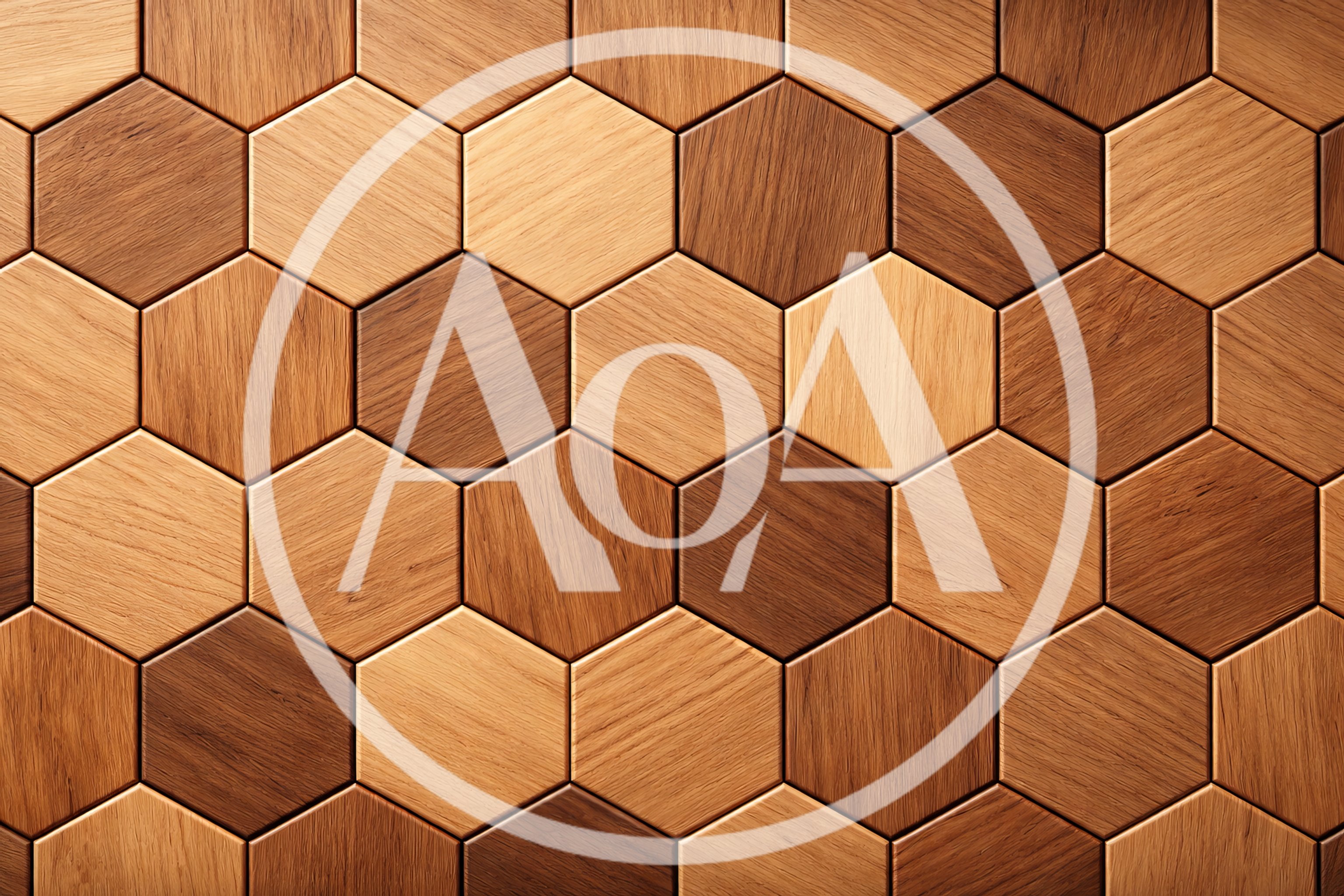 Wooden Hexagonal Wall Panel Texture Background