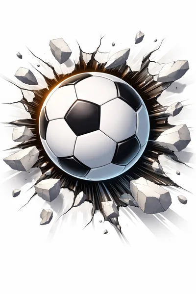 Soccer Ball Crashing Through Concrete Wall
