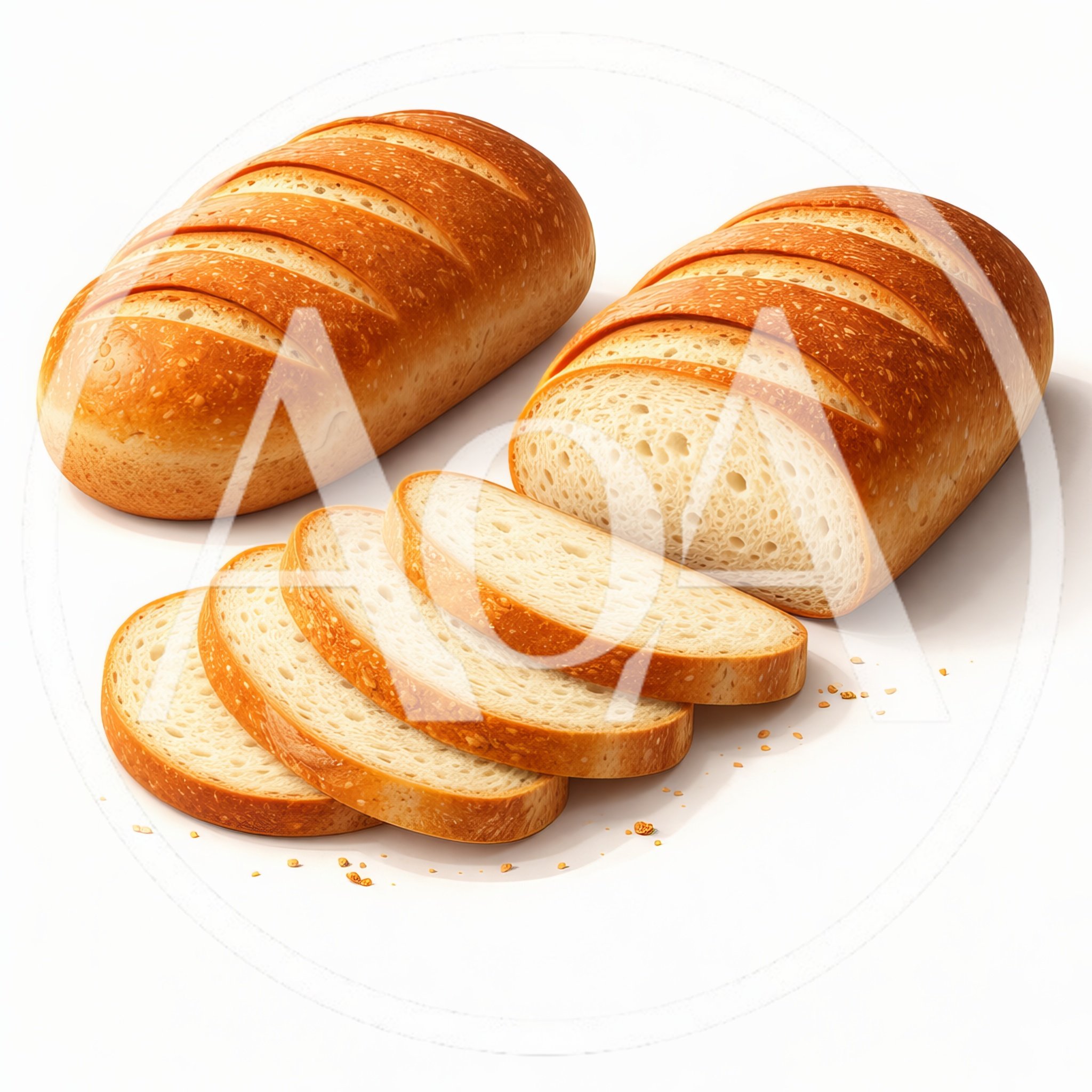 Two Loaves Of Freshly Baked Sliced White Bread