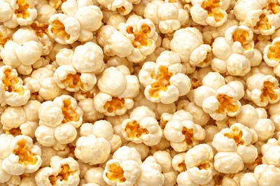 Close Up Of Freshly Popped Buttery Popcorn