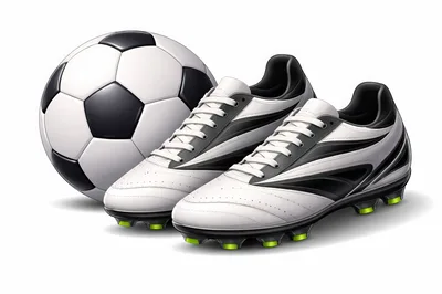 Soccer Ball And Pair Of Professional Cleats