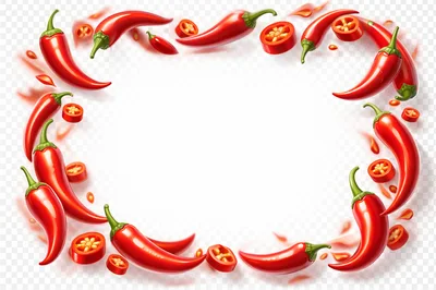 Red Chili Pepper Frame Border Design