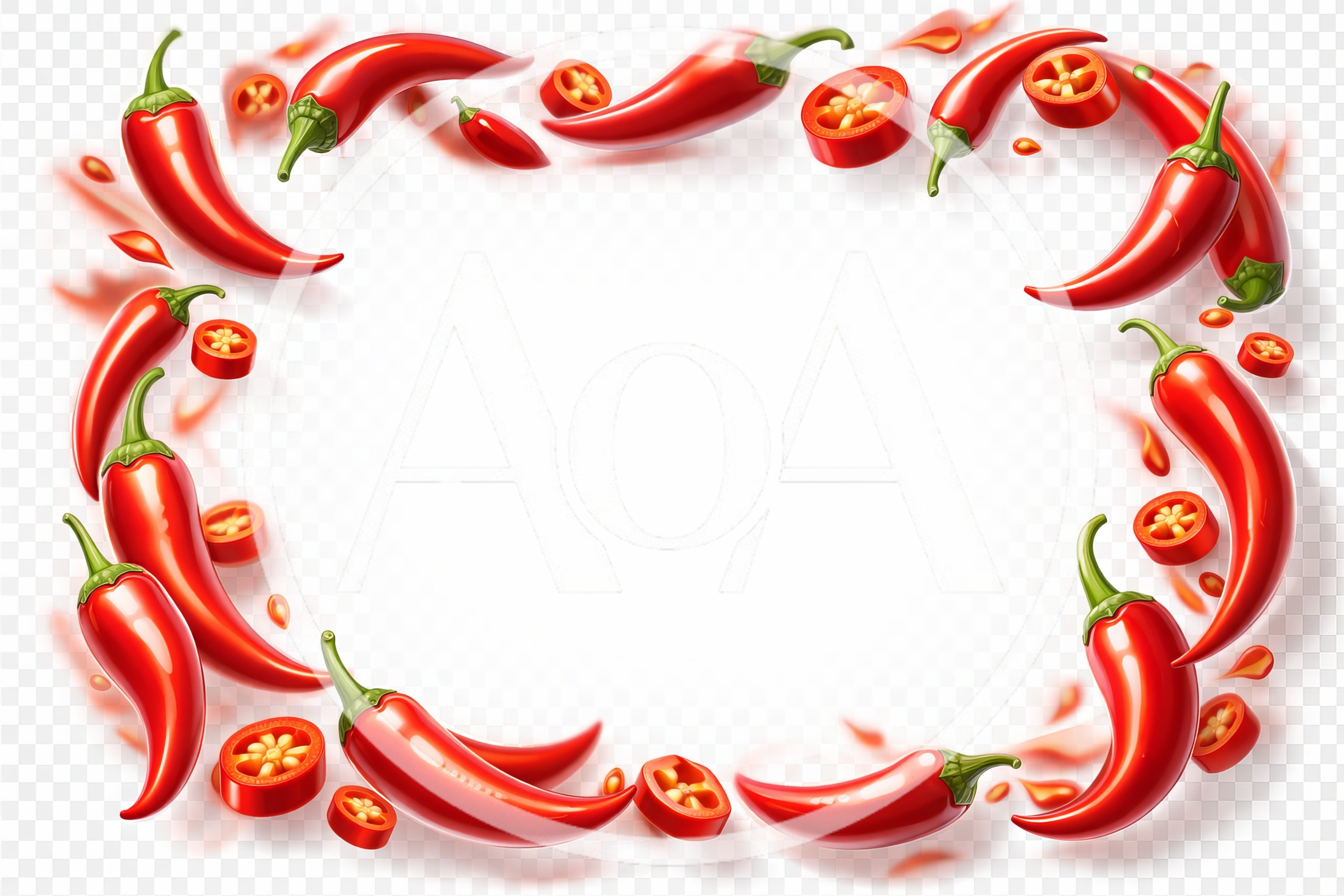 Red Chili Pepper Frame Border Design