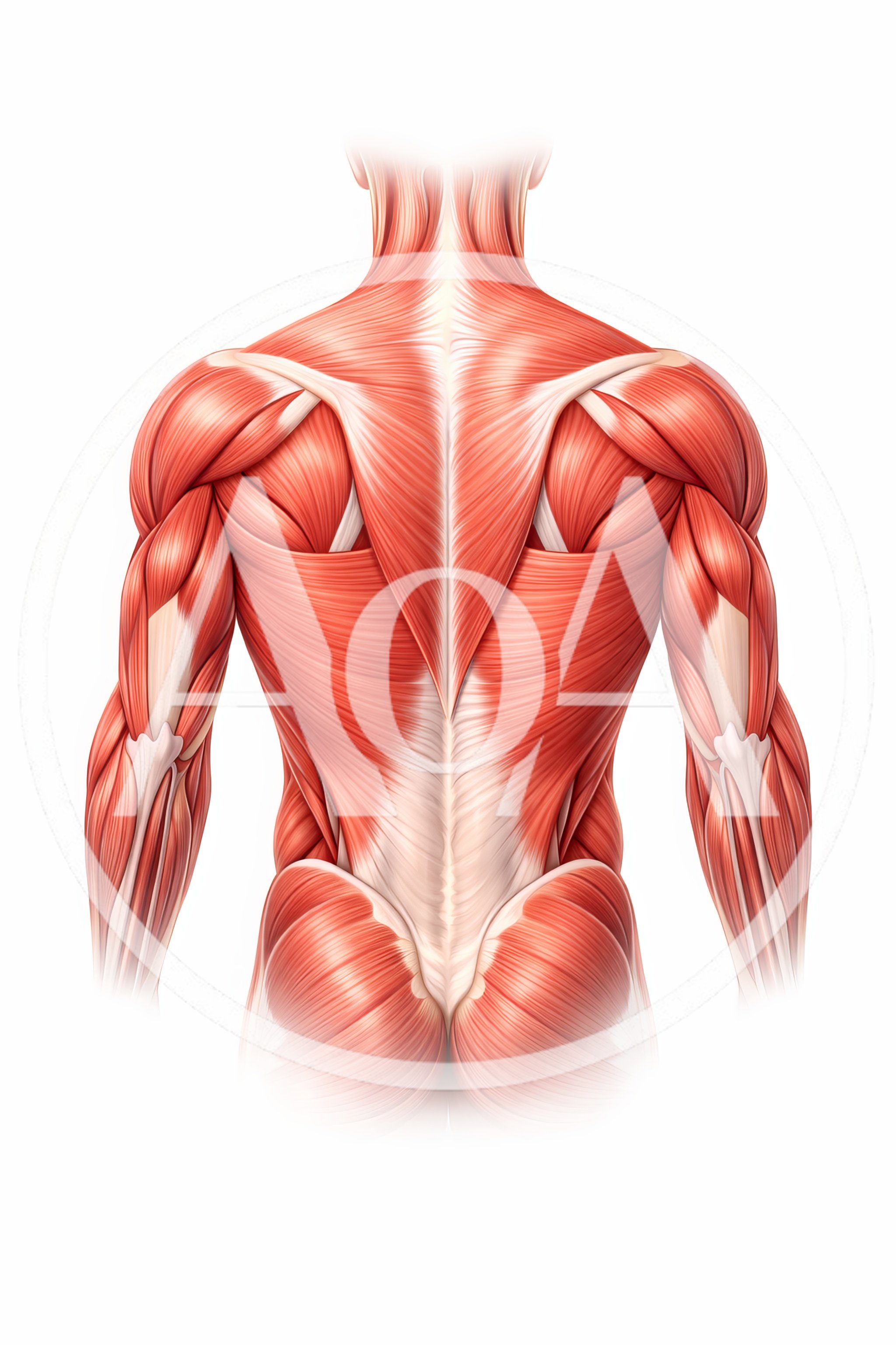 Anatomical Illustration Of Human Back Musculature
