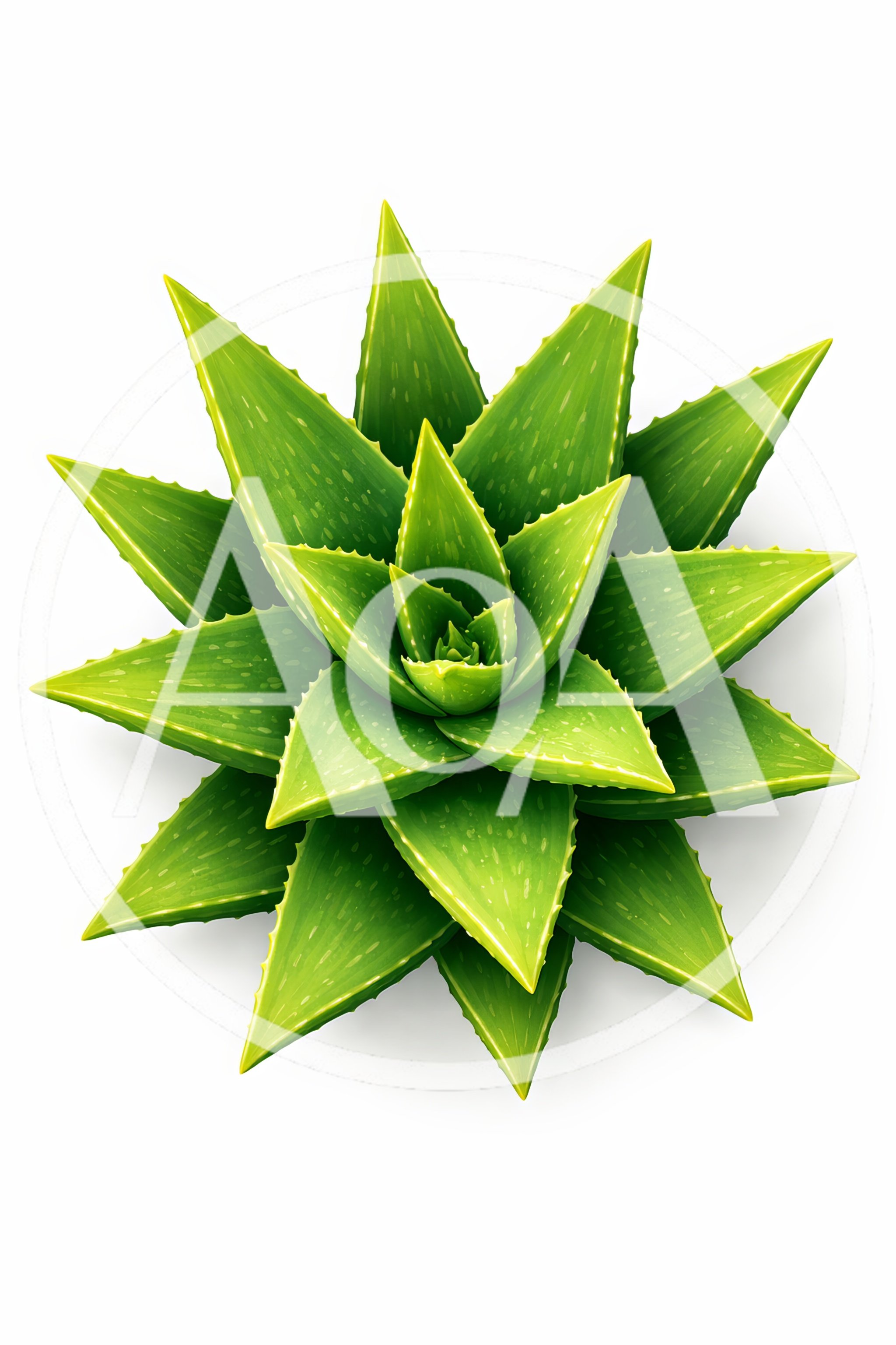 Top Down View Of An Aloe Vera Plant