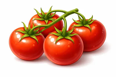 Fresh Red Tomatoes On A Vine