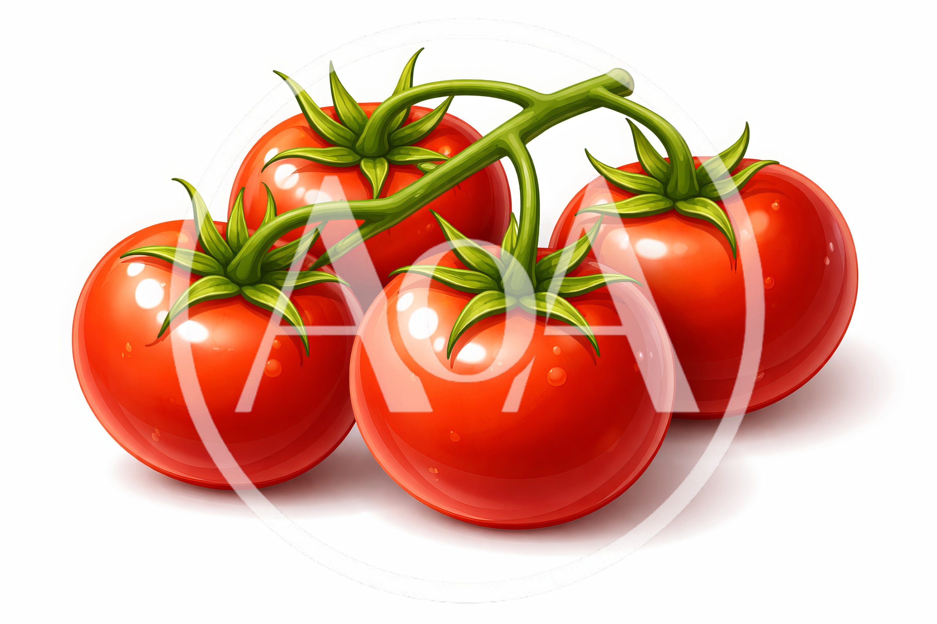 Fresh Red Tomatoes On A Vine