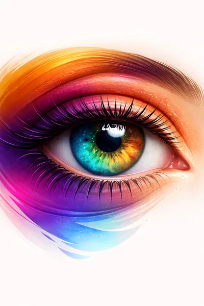Macro Close Up Of A Colorful Human Eye