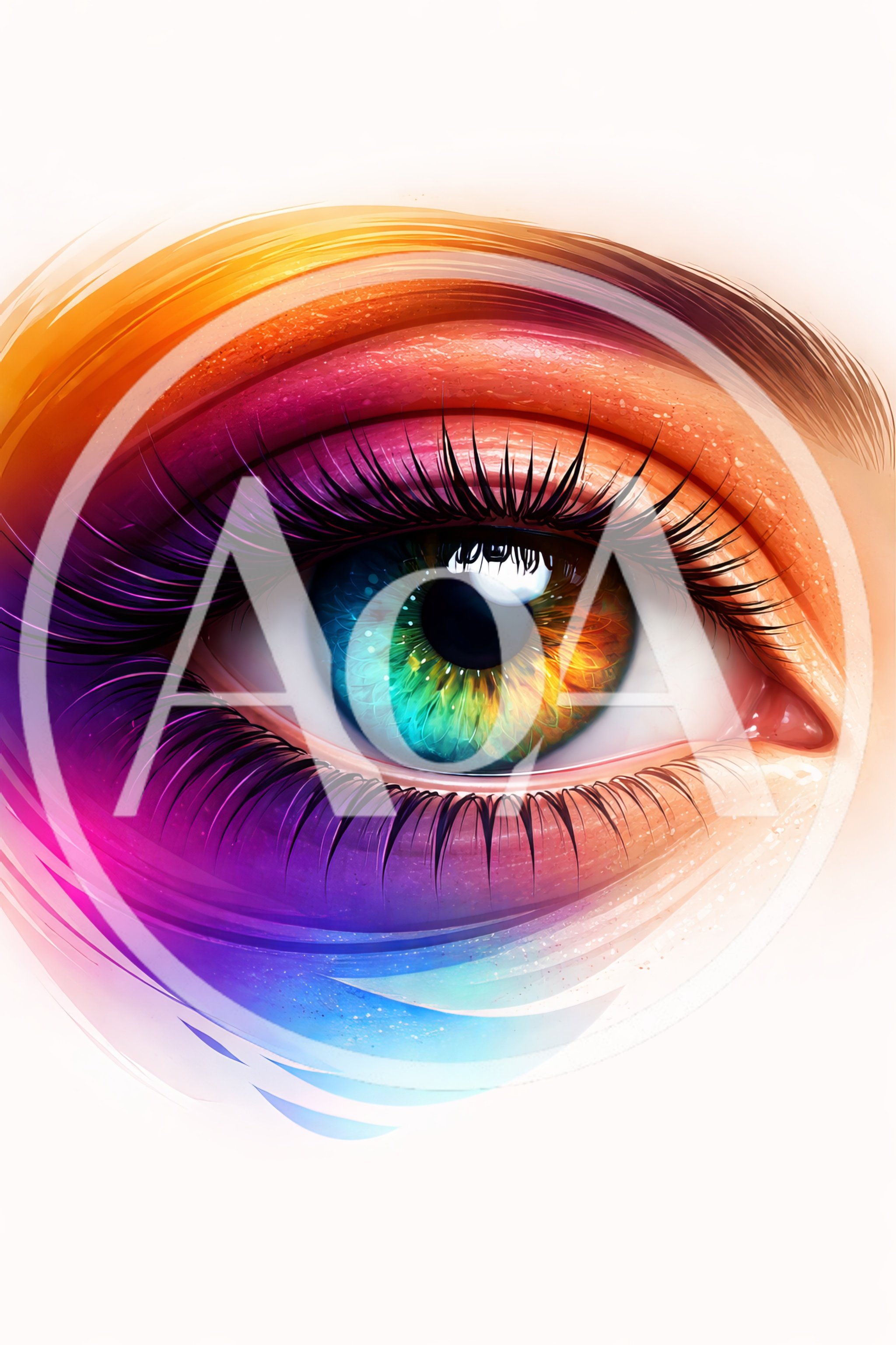 Macro Close Up Of A Colorful Human Eye