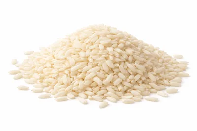 A Pile Of Raw White Rice Grains