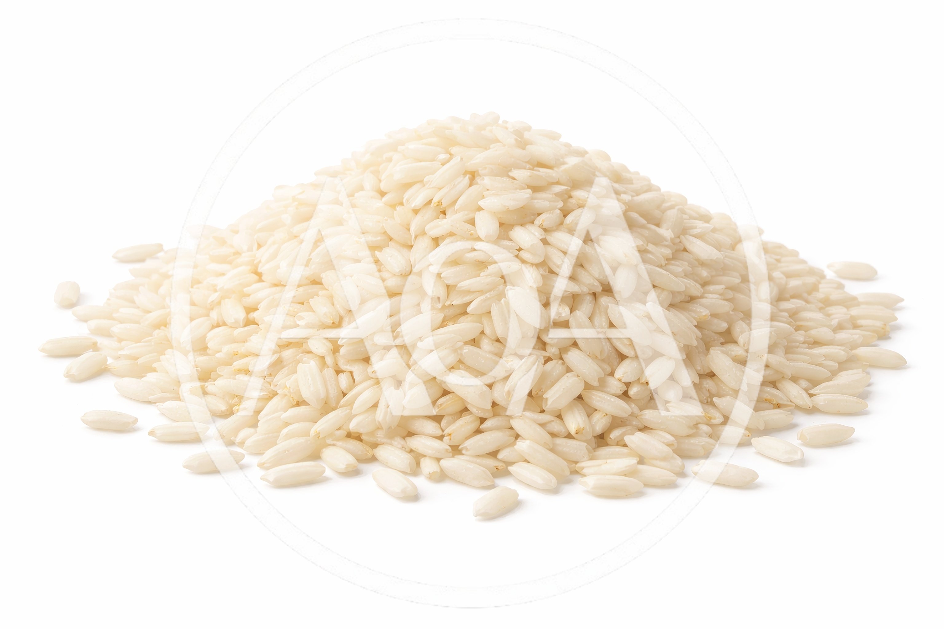 A Pile Of Raw White Rice Grains