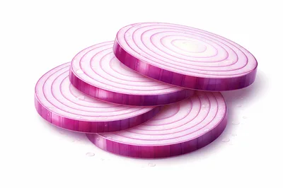 Stacked Slices Of Fresh Red Onion