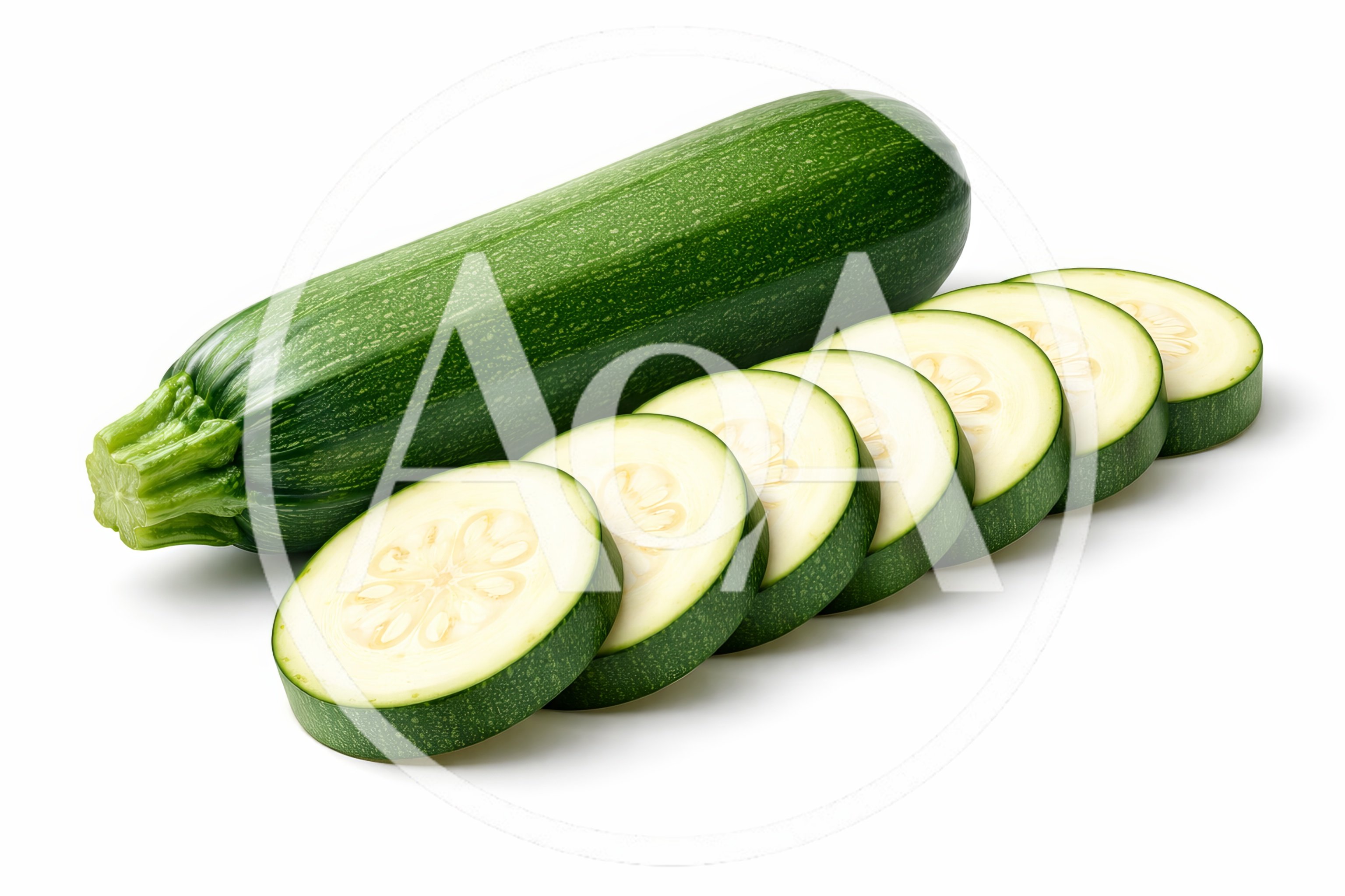 Fresh Zucchini Squash With Sliced Pieces