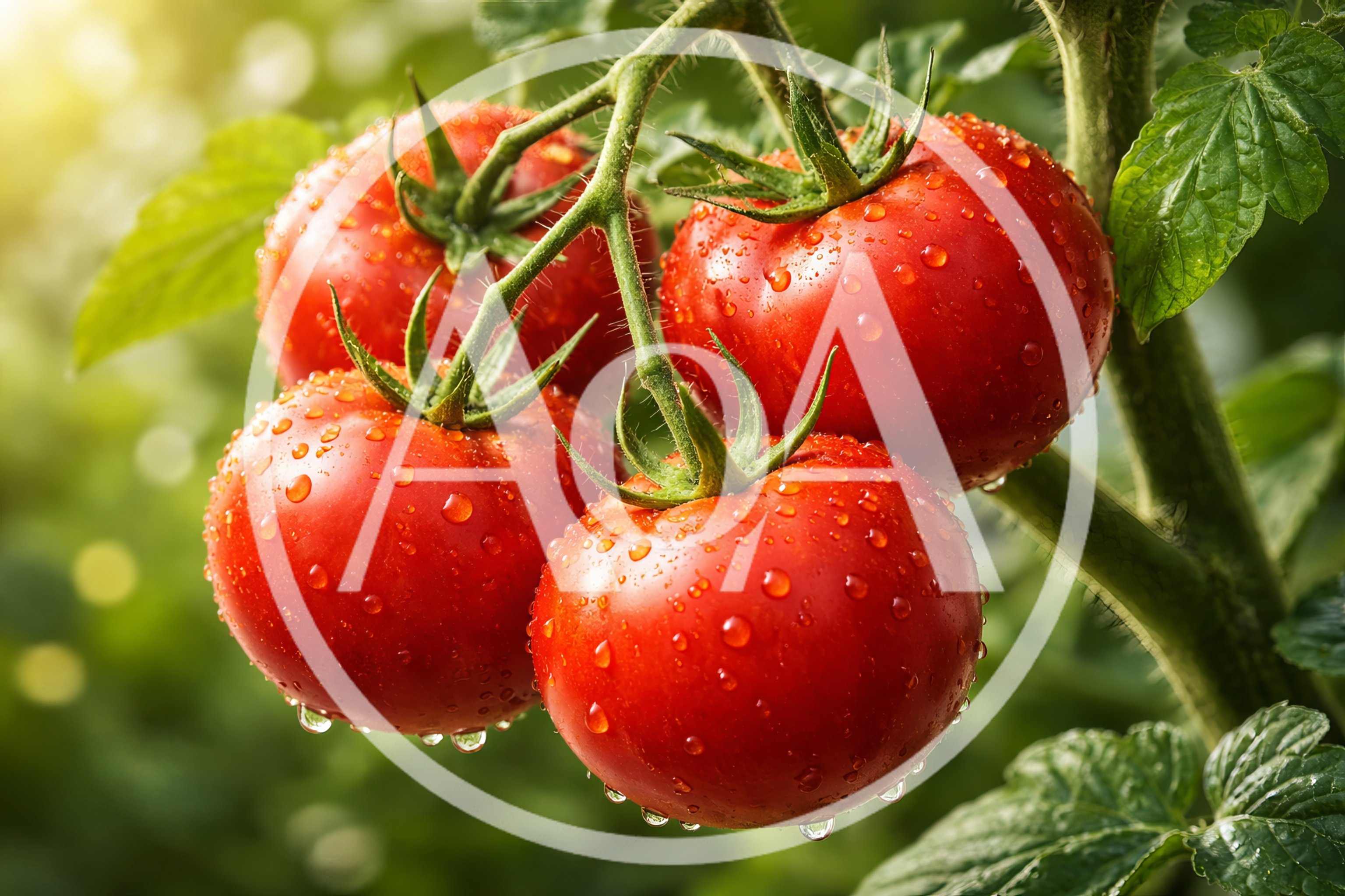 Fresh Red Tomatoes Growing On The Vine