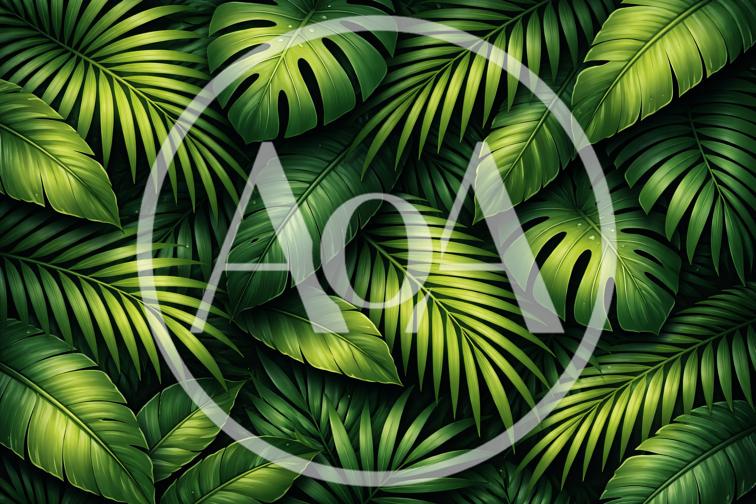 Lush Tropical Jungle Foliage Background