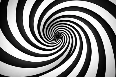 Abstract Black And White Spiral Tunnel Background