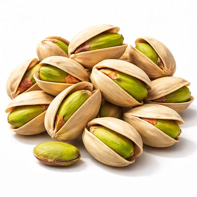 Group Of Roasted Pistachios In Shells