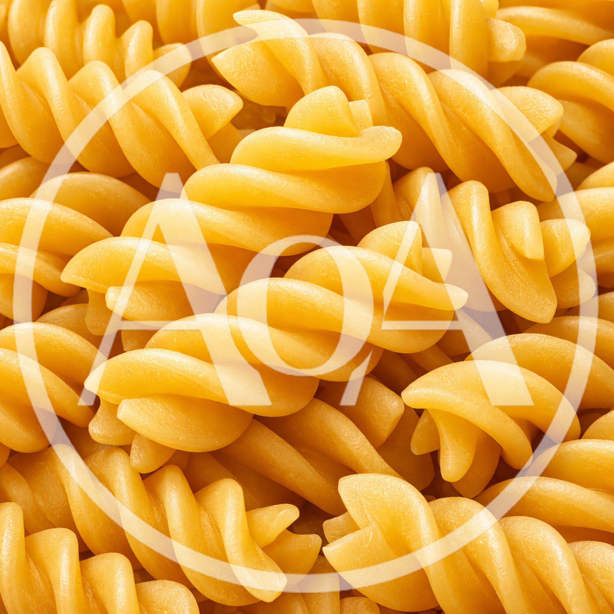 Close Up Of Raw Fusilli Pasta Spirals