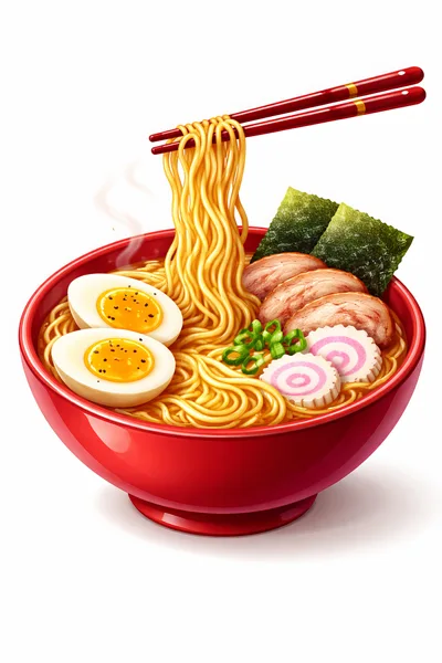Bowl Of Delicious Japanese Ramen With Chopsticks
