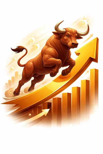 Bull Market Financial Growth Concept Illustration