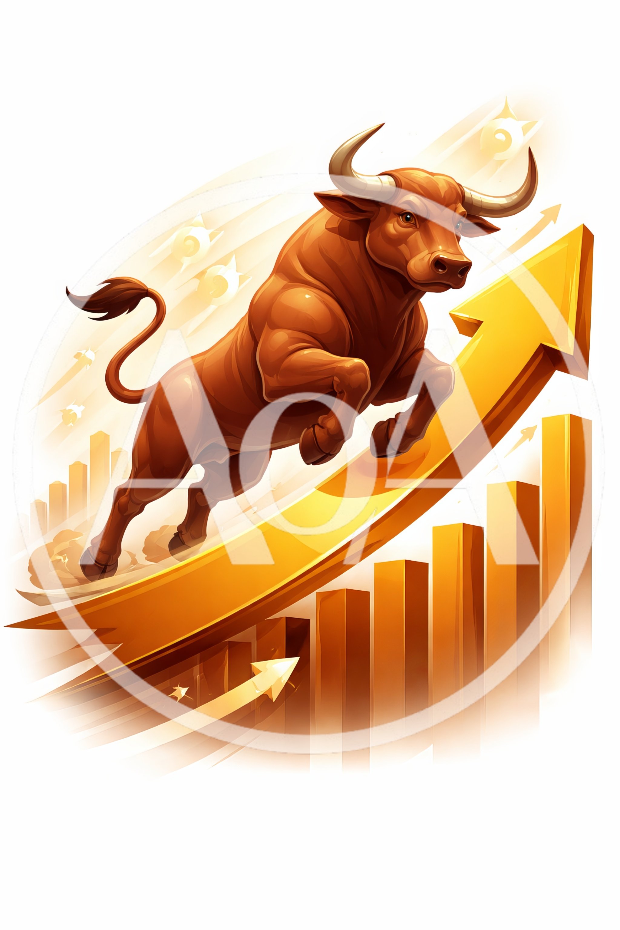 Bull Market Financial Growth Concept Illustration