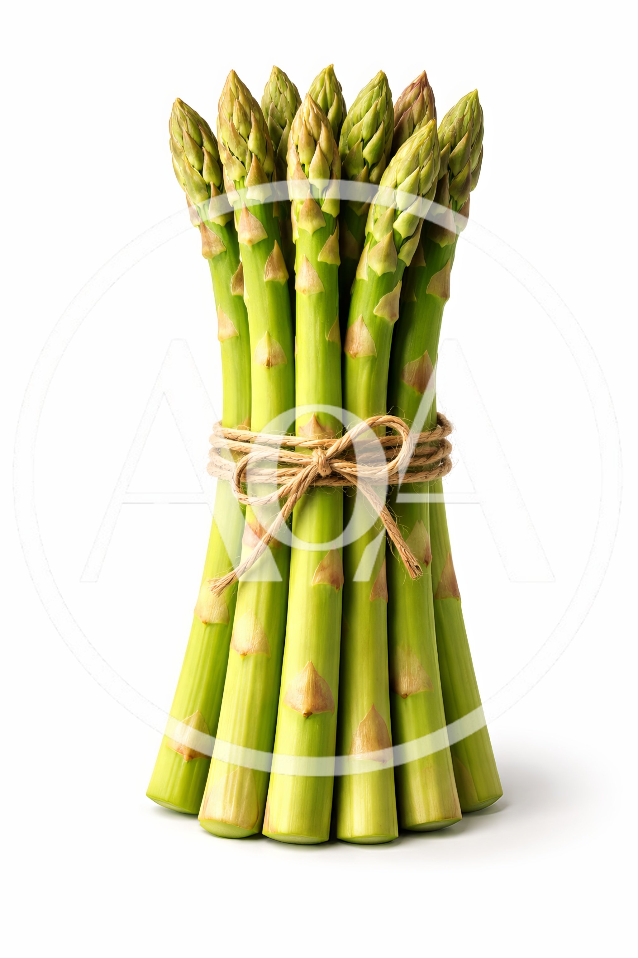 Fresh Green Asparagus Spears Tied With Twine