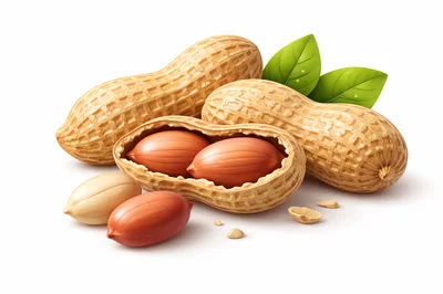 Fresh Peanuts In Shells And Shelled Kernels