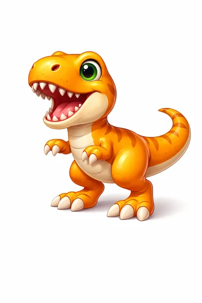 Cute Cartoon Baby Tyrannosaurus Rex Dinosaur