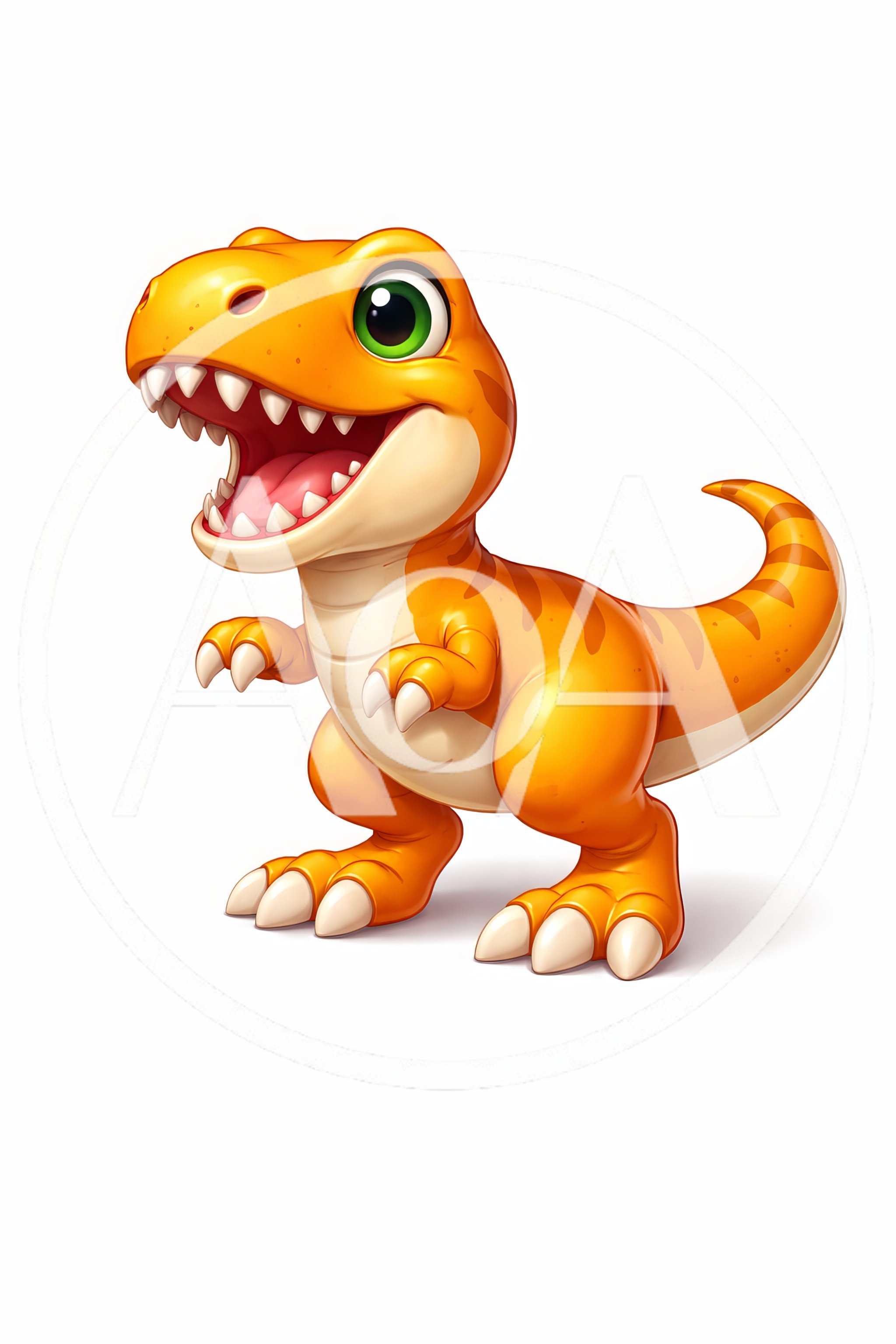 Cute Cartoon Baby Tyrannosaurus Rex Dinosaur
