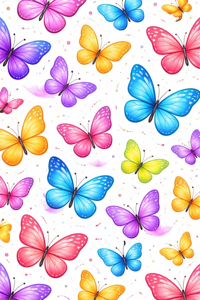 Colorful Butterfly Pattern Background