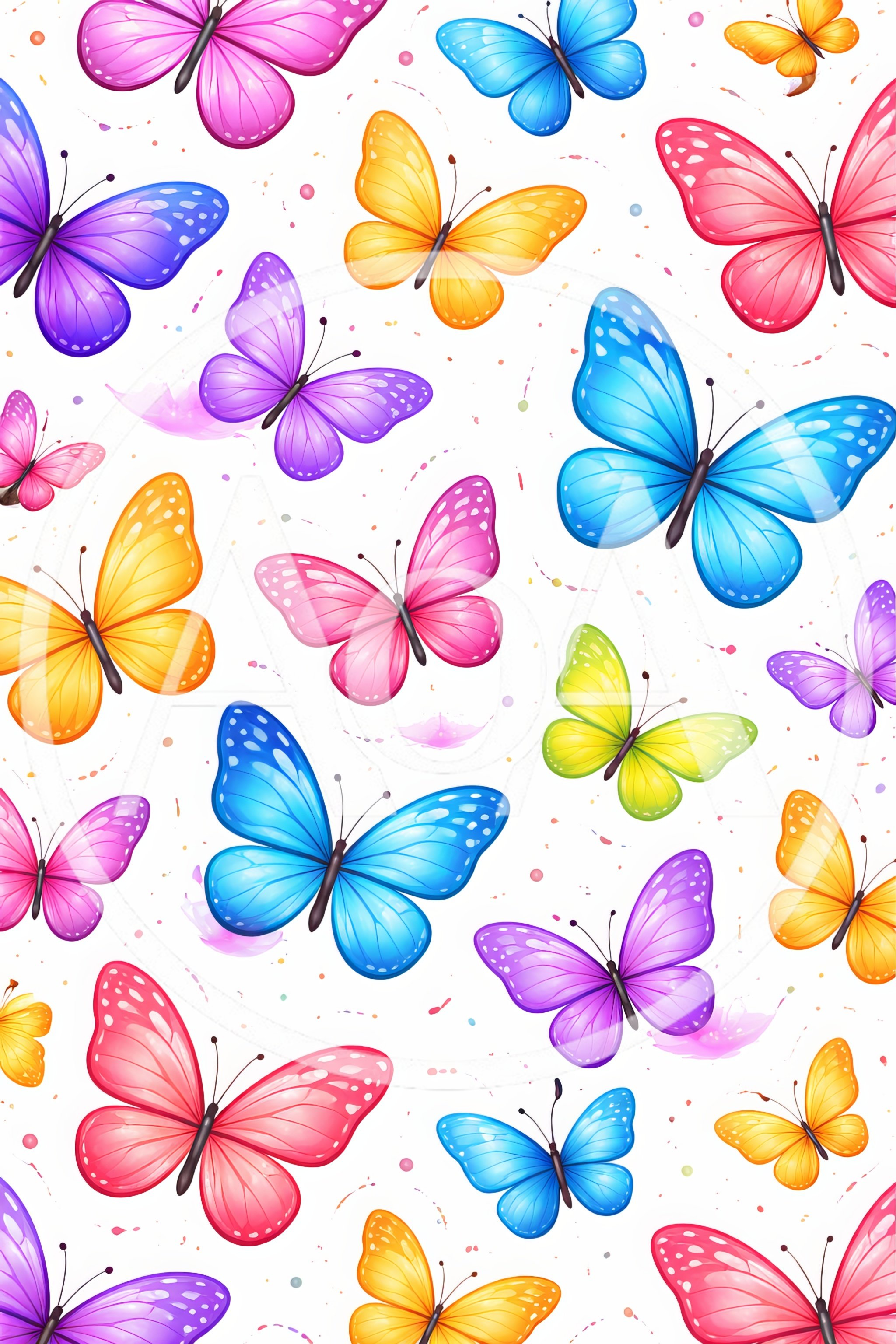 Colorful Butterfly Pattern Background