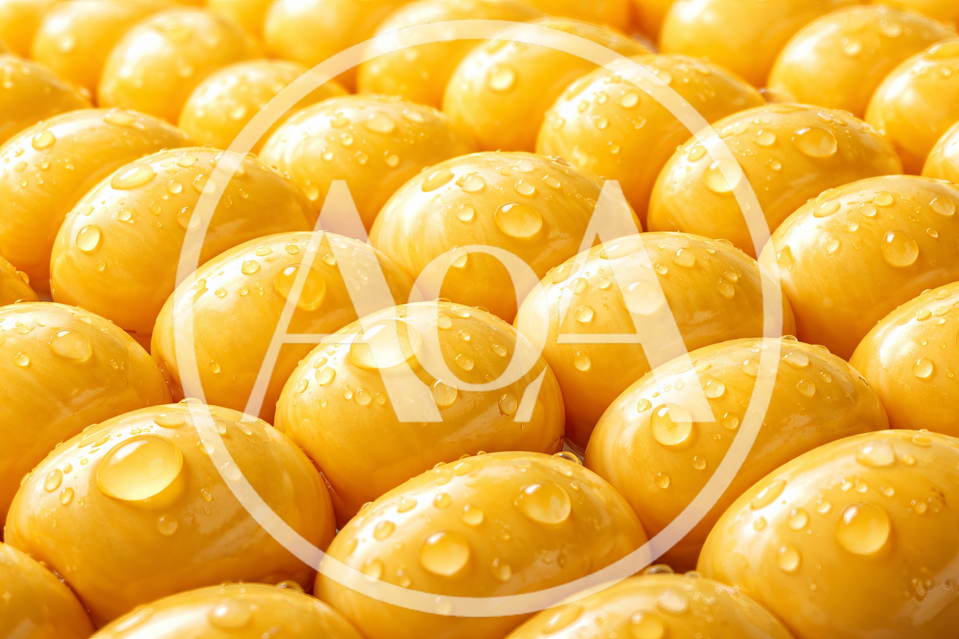 Fresh Yellow Corn Kernels With Water Droplets