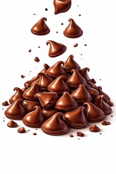 Pile Of Delicious Milk Chocolate Chips