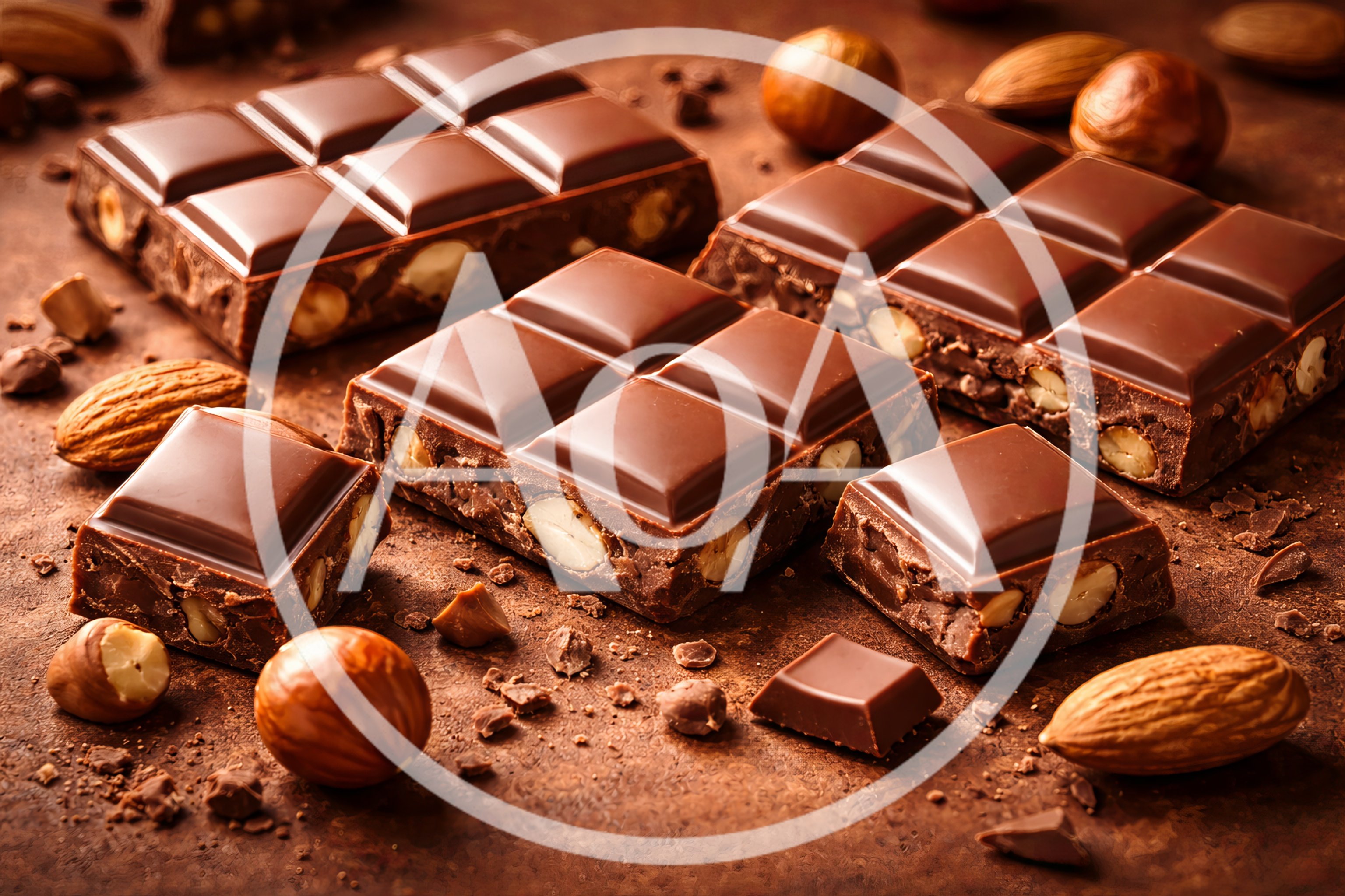 Gourmet Milk Chocolate Bars With Whole Roasted Nuts