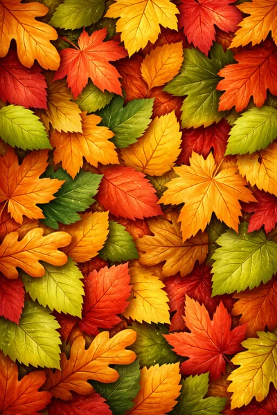Vibrant Autumn Leaves Background Pattern