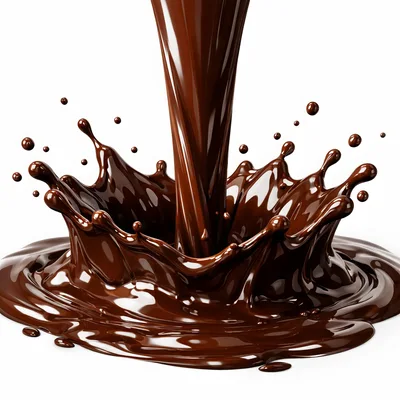 Liquid Chocolate Pouring Creating A Dynamic Splash