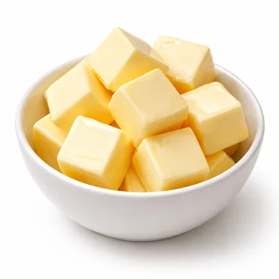 Bowl Of Fresh Butter Cubes