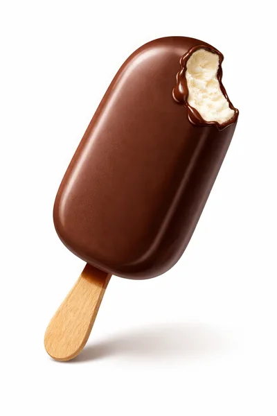 Chocolate Covered Vanilla Ice Cream Bar On A Stick