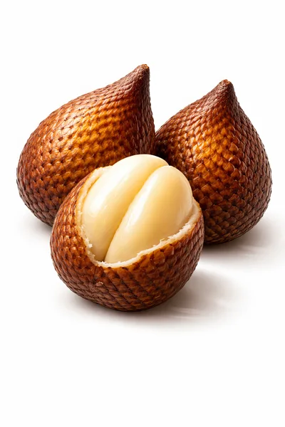 Fresh Salak Snake Fruit Isolated on White Background