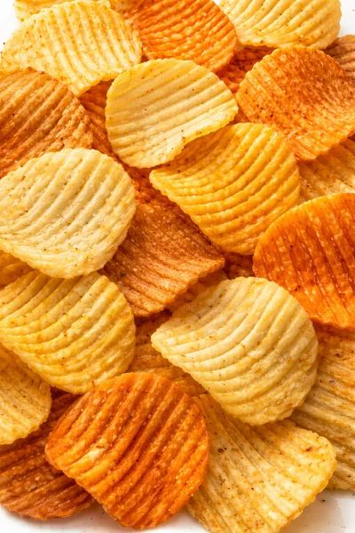 Close Up Of Ruffled Potato Chips