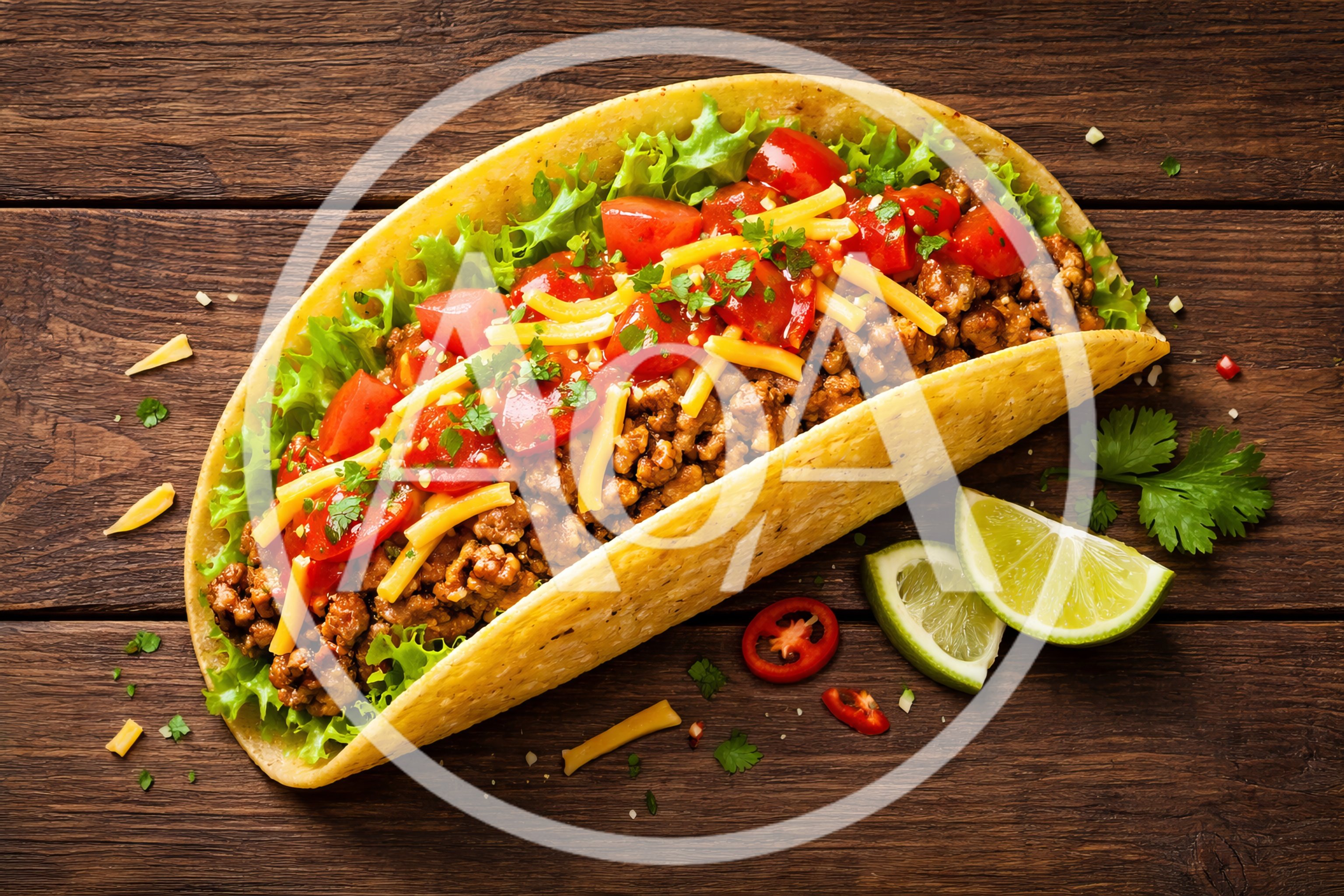 Delicious Beef Taco With Fresh Toppings