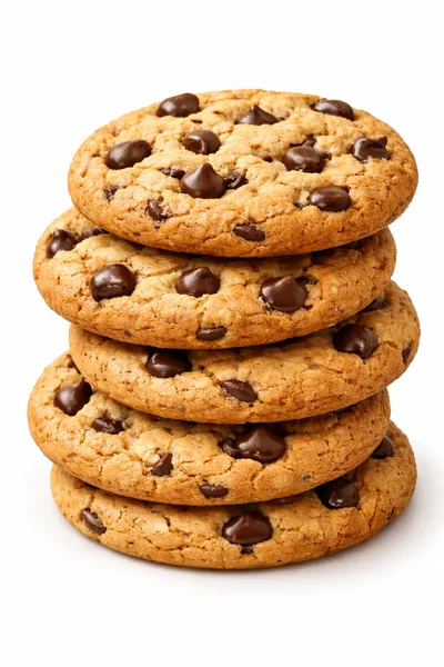 Stack Of Freshly Baked Chocolate Chip Cookies