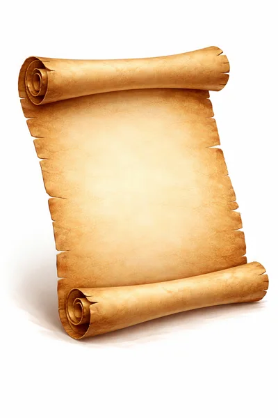 Vintage Parchment Paper Scroll With Blank Center