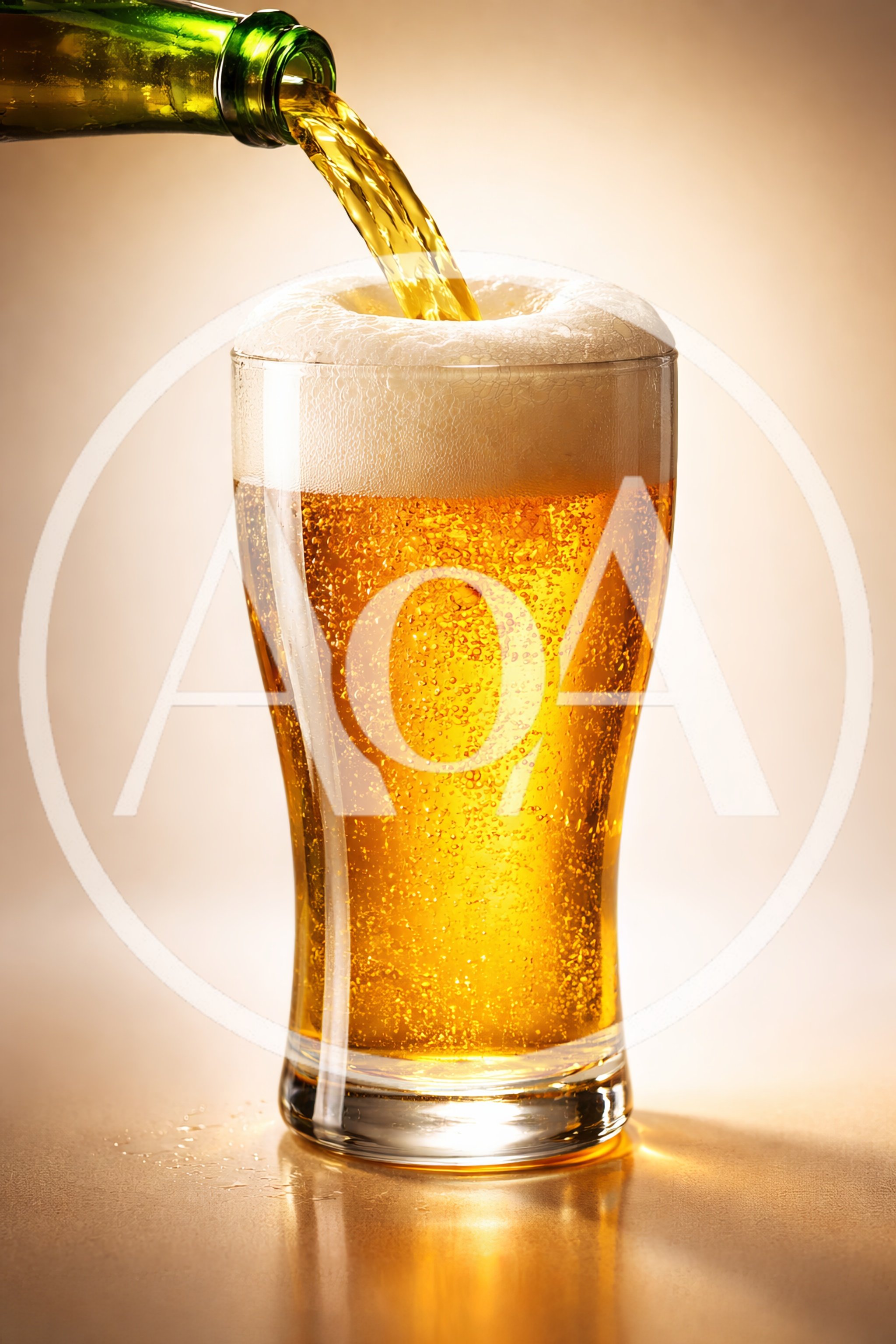 Golden Beer Pouring Into A Glass