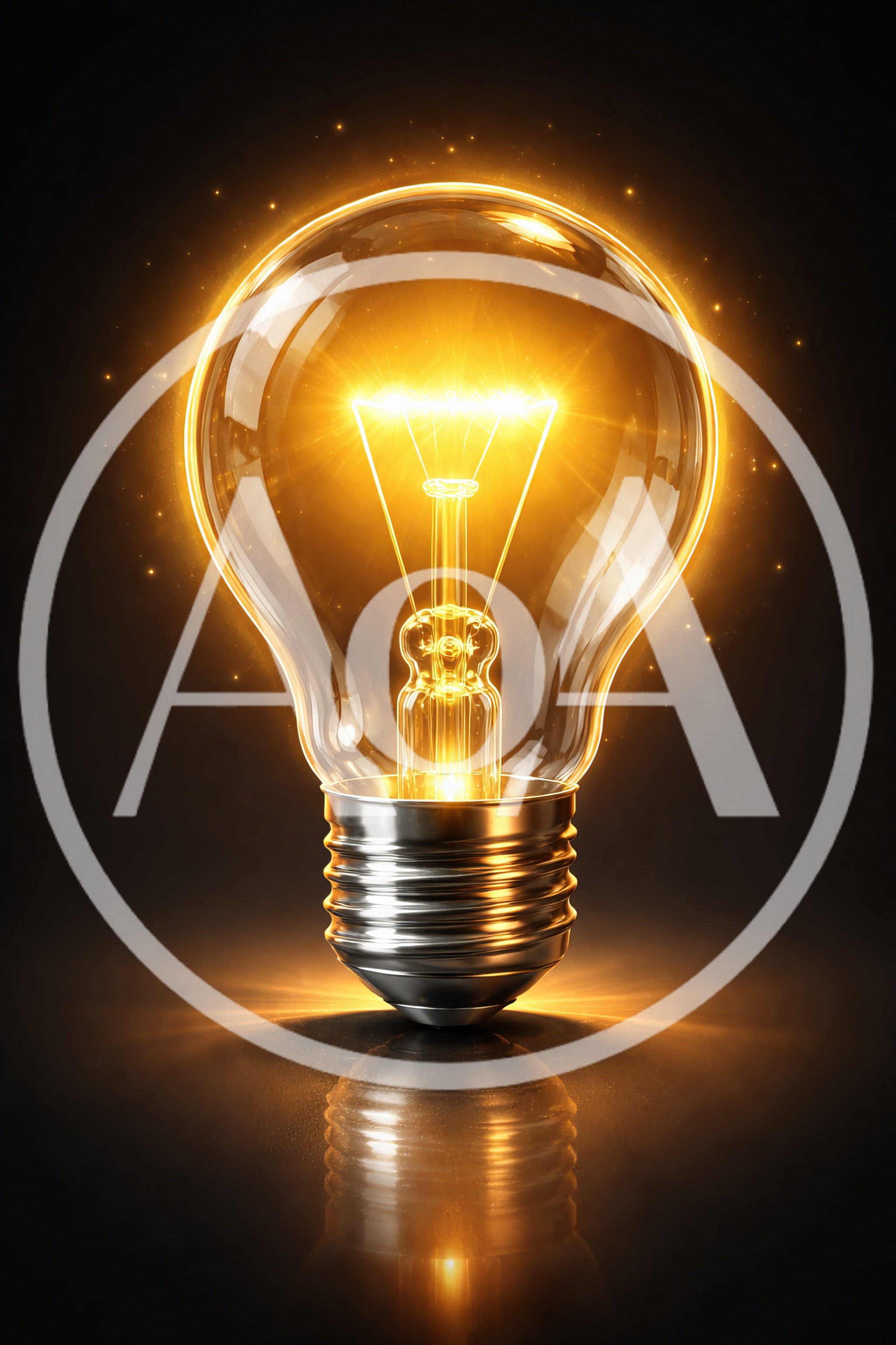 Glowing Incandescent Light Bulb On Dark Background
