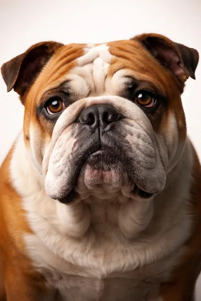 Portrait Of An English Bulldog Facing The Camera